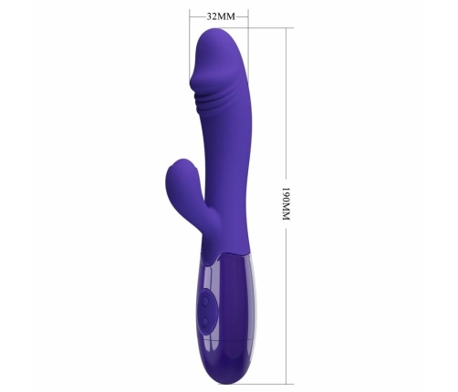 Pretty Love Snappy Youth Violet Dual-Function Rechargeable Massager