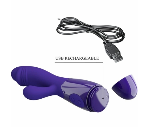 Pretty Love Snappy Youth Violet Dual-Function Rechargeable Massager