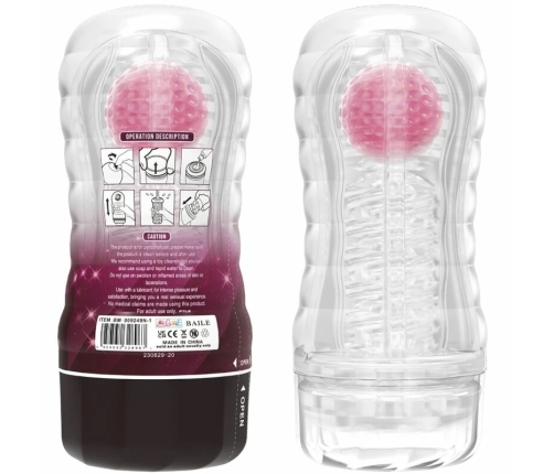 Pretty Love Pink Cup - Soft Textured Intimate Sleeve with Rolling System