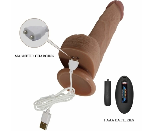 PRETTY LOVE Tommy Rechargeable Silicone Intimate Device 22.5cm with Remote