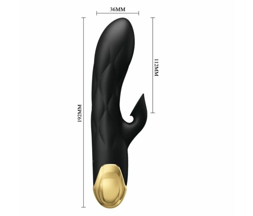 Pretty Love Luxury Black Intimate Device with 18K Gold Plating, USB Rechargeable