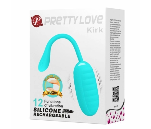 Pretty Love Kirk Wireless Vibrating Egg Light Green, 12 Modes, USB Rechargeable