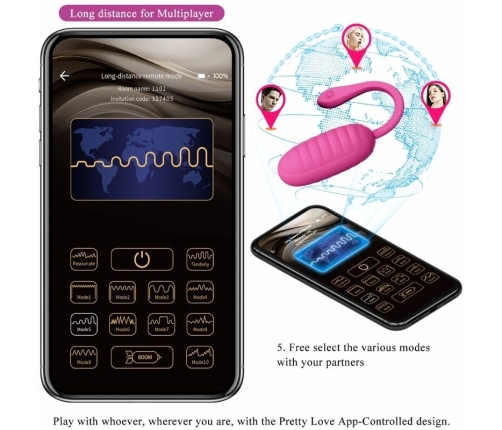Pretty Love Catalina Pink Wireless Vibrating Egg with App Control