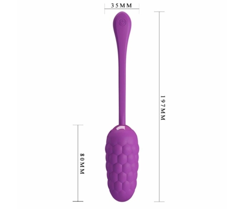 Pretty Love Vibrating Egg Marine Texture Violet USB Rechargeable 12 Modes