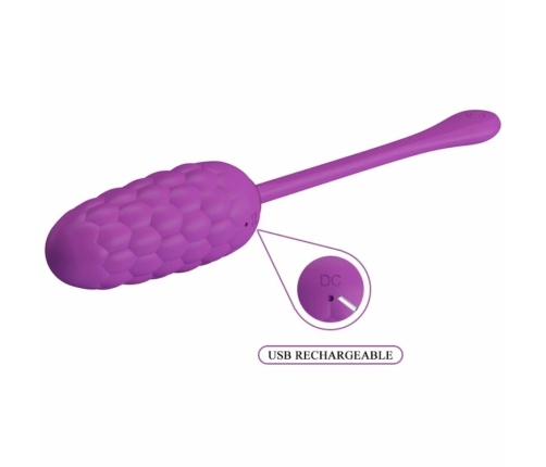 Pretty Love Vibrating Egg Marine Texture Violet USB Rechargeable 12 Modes