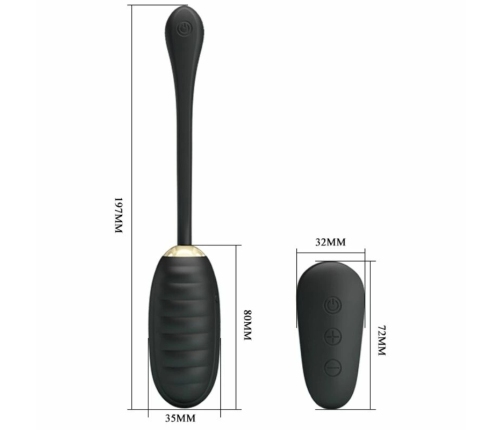 Pretty Love Doreen Luxury Black Wireless Vibrating Egg USB Rechargeable