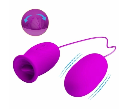 Pretty Love Daisy Dual Egg Rechargeable Device Violet Silicone
