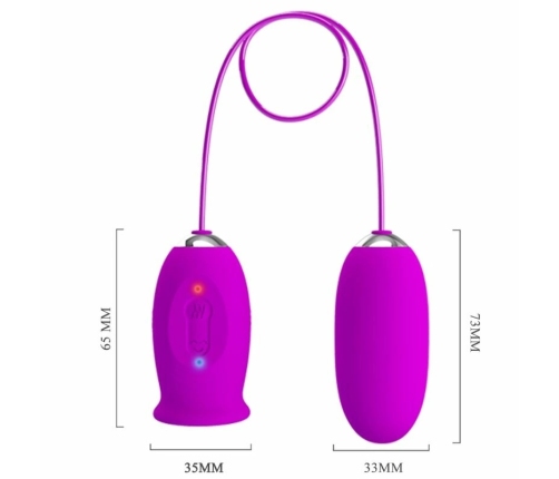 Pretty Love Daisy Dual Egg Rechargeable Device Violet Silicone