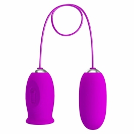 Pretty Love Daisy Dual Egg Rechargeable Device Violet Silicone