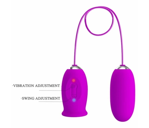 Pretty Love Daisy Dual Egg Rechargeable Device Violet Silicone