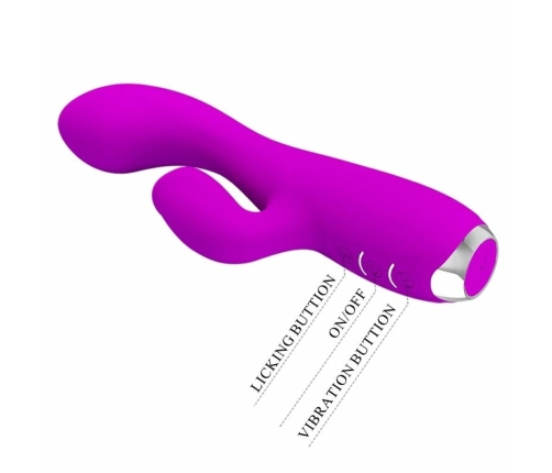 Pretty Love Gloria Intimate Silicone Dual-Motor System, Waterproof, Violet