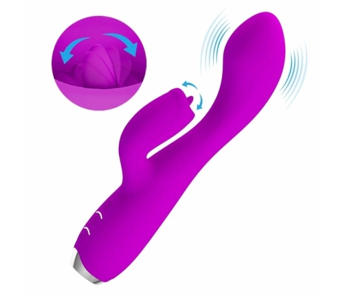 Pretty Love Gloria Intimate Silicone Dual-Motor System, Waterproof, Violet