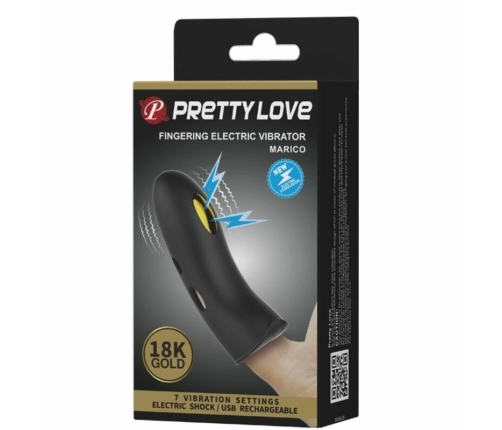 Pretty Love Marico Black Silicone Electro-Stimulation Finger Cover