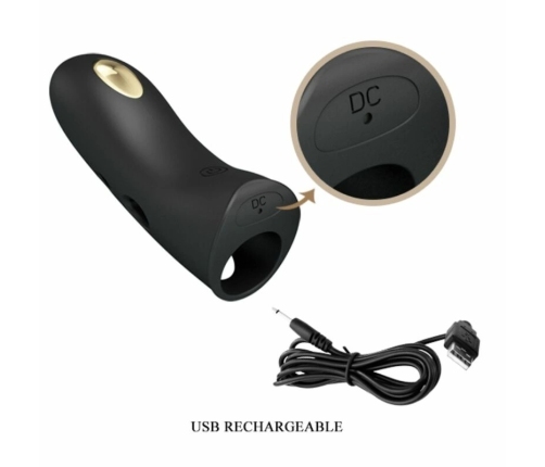 Pretty Love Marico Black Silicone Electro-Stimulation Finger Cover