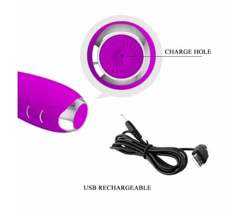 Pretty Love Hector Rechargeable Vibrating & Electro System Purple