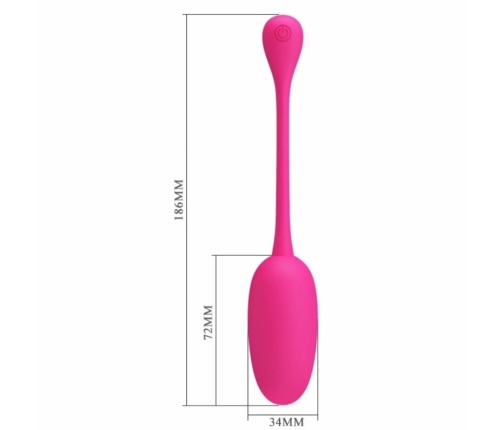 Pretty Love Knucker Pink Wireless Silicone Egg - 12-Mode, USB Rechargeable