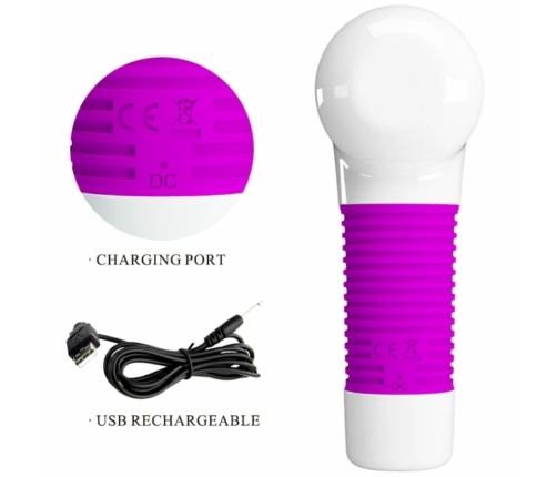 Pretty Love Magic Gum Rechargeable Massager Purple - 7 Modes, Flexible Head