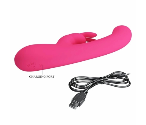 Pretty Love Lamar Pink Dual-Action Intimate Device, Curved G-Spot, USB