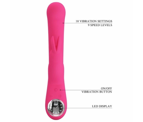 Pretty Love Lamar Pink Dual-Action Intimate Device, Curved G-Spot, USB