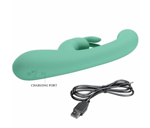 Pretty Love Lamar Rechargeable Silicone Dual Action Vibrator Green