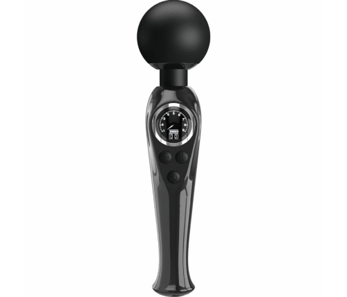 Pretty Love Skyler Wand Massager Black - 10 Modes, Flexible Silicone Head