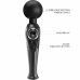 Pretty Love Skyler Wand Massager Black - 10 Modes, Flexible Silicone Head