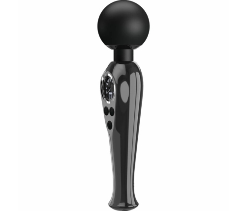 Pretty Love Skyler Wand Massager Black - 10 Modes, Flexible Silicone Head