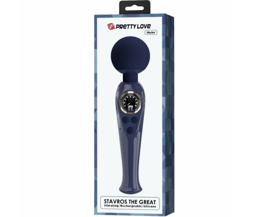 Pretty Love Skyler Intimate Wand Blue - 10 Modes, LCD, Waterproof