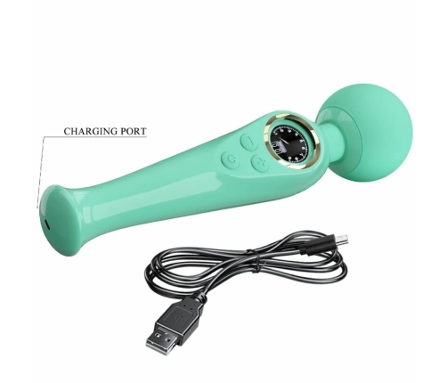 Pretty Love Skyler Rechargeable Green Wand Massager LCD 10 Modes