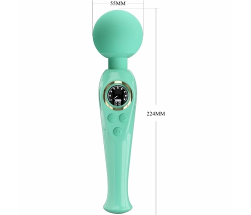 Pretty Love Skyler Rechargeable Green Wand Massager LCD 10 Modes