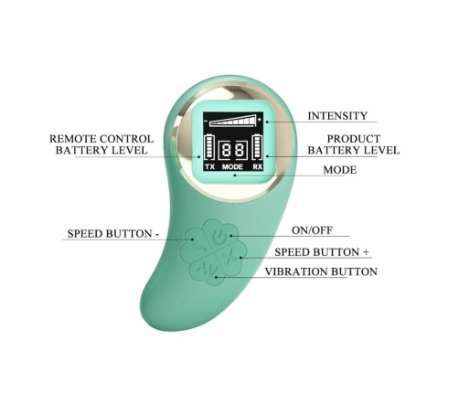 Pretty Love Vivian Green Wireless Remote Vibrating Egg, 10 Modes, USB