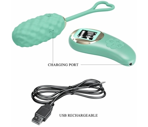 Pretty Love Vivian Green Wireless Remote Vibrating Egg, 10 Modes, USB