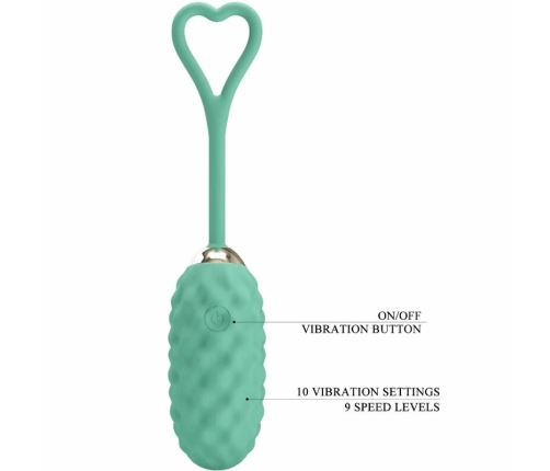 Pretty Love Vivian Green Wireless Remote Vibrating Egg, 10 Modes, USB