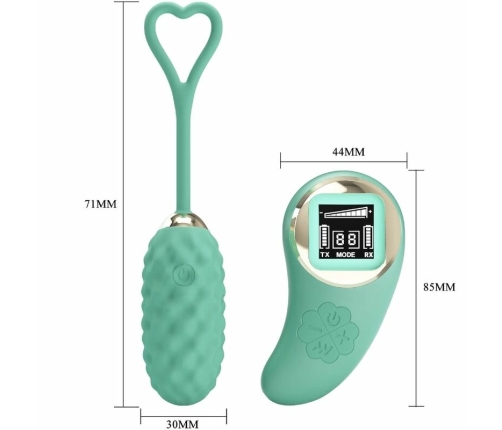 Pretty Love Vivian Green Wireless Remote Vibrating Egg, 10 Modes, USB