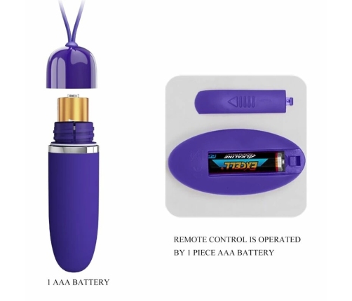 Pretty Love Darlene Youth Violet Mini Wireless Vibration Device, 12 Modes