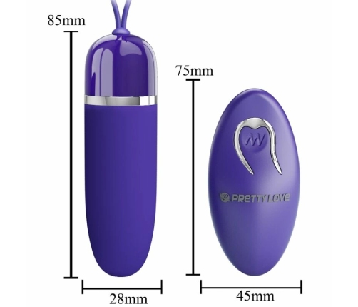Pretty Love Darlene Youth Violet Mini Wireless Vibration Device, 12 Modes