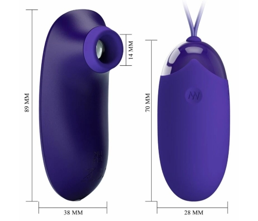 Pretty Love Vibrating Egg & Tapping Stimulator Purple USB Rechargeable