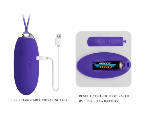 PRETTY LOVE - JENNY YOUTH HUEVO VIBRADOR CONTROL REMOTO VIOLETA