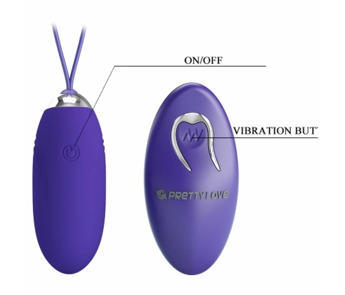 PRETTY LOVE - JENNY YOUTH HUEVO VIBRADOR CONTROL REMOTO VIOLETA