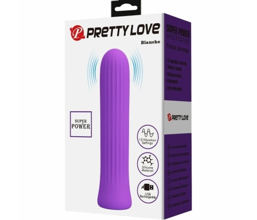 Pretty Love Blanche Lilac Silicone 12-Mode Rechargeable Stimulator