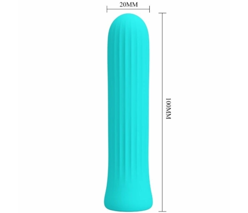 Pretty Love Blanche Blue Flexible Silicone Vibrator 12 Modes USB Rechargeable