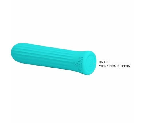 Pretty Love Blanche Blue Flexible Silicone Vibrator 12 Modes USB Rechargeable