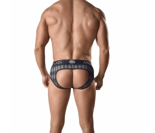 ANAIS Men Aegis Jock Bikini XL - Checkered, High-Quality Fabric, Grey