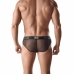 ANAIS MEN ARES Slip XL - Leather & Mesh Comfort Shorts, Black