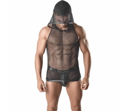 Anais Men Ares Hooded Mesh T-shirt Black XXXL - Breathable Fit