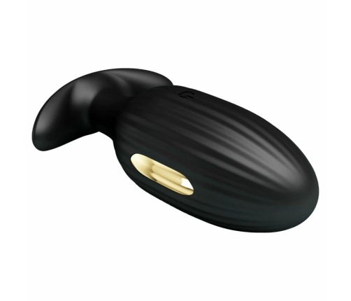 Pretty Love Jefferson App-Controlled Black Anal Plug, 12 Modes, USB Rechargeable