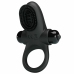 Pretty Love Vibrating Silicone Ring II Black - 10 Modes, Adjustable Fit