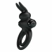 Pretty Love Vibrating Silicone Ring III Rabbit Black 10-Mode System