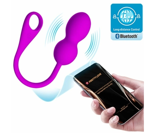 Pretty Love Elvira Rechargeable Kegel Training Balls Purple 12 Modes