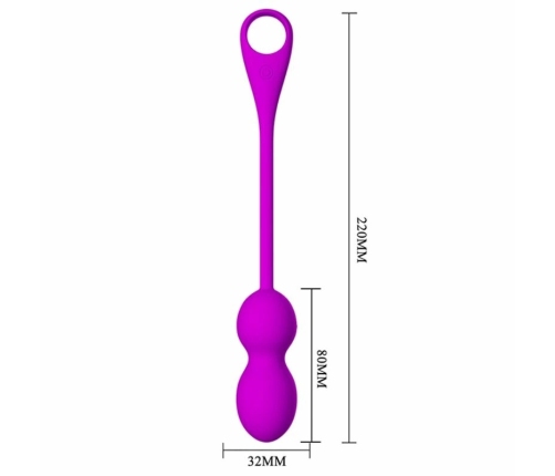 Pretty Love Elvira Rechargeable Kegel Training Balls Purple 12 Modes